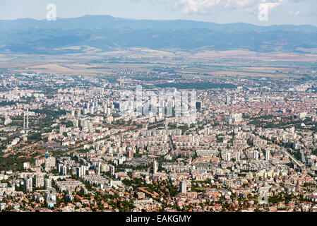 Avis de Sofia du mont Vitosha, Bulgarie Banque D'Images