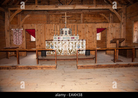 La chapelle de Sainte Marie Among the Hurons;authentique Original Native American Indian Village de Midland;Ontario;Canada Banque D'Images