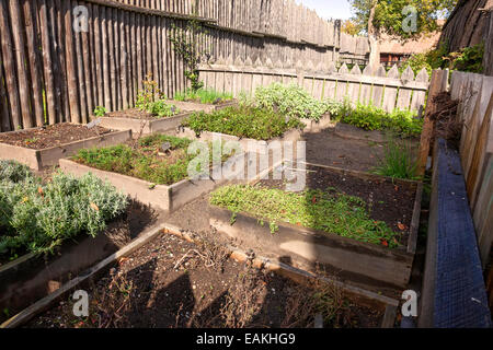 Jardin de légumes à Sainte Marie Among the Hurons;authentique Original Native American Indian Village de Midland;Ontario;Canada Banque D'Images
