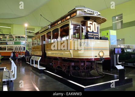 Le Musée des Transports de Glasgow Riverside, dans la zone de régénération, l'affichage de Glasgow est riche, patrimoine industriel, en Ecosse. Banque D'Images