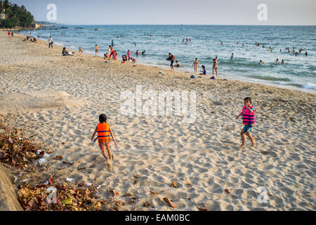 Plage des sections locales, Duong Dong, Phu Quoc Island, Vietnam, Asie Banque D'Images