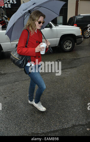 New York Candids avec : Gillian Jacobs Où : Manhattan, New York, United States Quand : 15 mai 2014 Banque D'Images