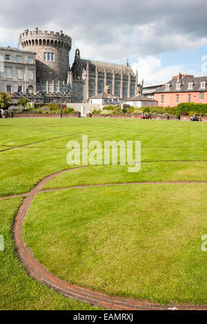 Dublin, Irlande - Aug 11, 2014 : Record Tour et Chapelle royale du château de Dublin à Dublin, Irlande le 11 août 2014 Banque D'Images