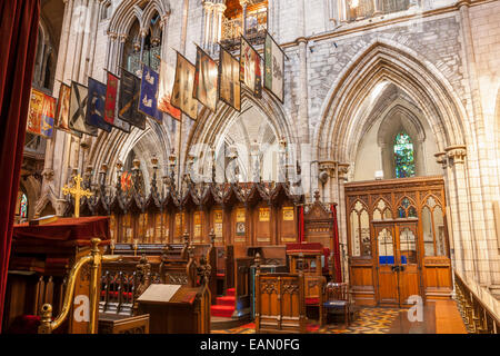 Dublin, Irlande - 19 Août 12 : Intérieur de la cathédrale Saint Patrick à Dublin, en Irlande, à Dublin, Irlande le 12 août 2014 Banque D'Images