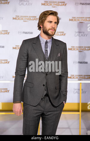 Los Angeles, Californie, USA. 17 novembre, 2014. L'acteur Liam Hemsworth arrive à la Los Angeles Premiere 'The Hunger Games : Clarak Part 1' à Nokia Theatre L.A. Vivre le 17 novembre 2014 à Los Angeles, Californie. VWPics/Alamy Live News Banque D'Images