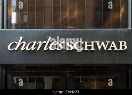 Charles Schwab siège à New York City Banque D'Images