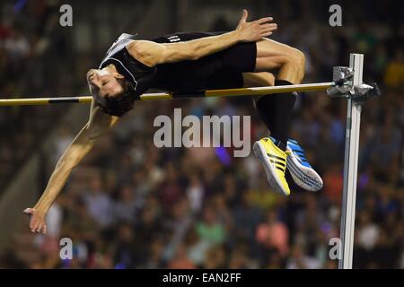 Bruxelles, Belgique. 05 Sep, 2014. L'athlétisme de l'IAAF Memorial Van Damme réunion. Bohdan Bondarenko (UKR) - saut © Plus Sport Action/Alamy Live News Banque D'Images