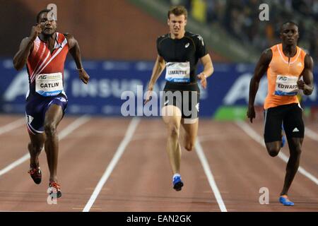 Bruxelles, Belgique. 05 Sep, 2014. L'athlétisme de l'IAAF Memorial Van Damme réunion. Justin Gatlin (USA) © Plus Sport Action/Alamy Live News Banque D'Images