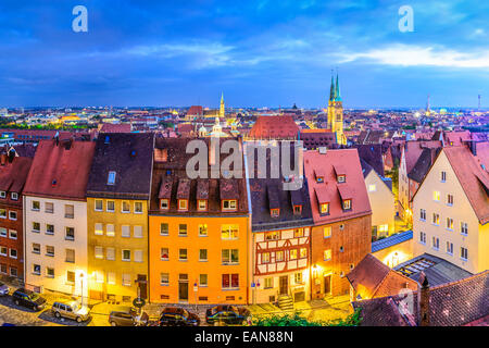 Nuremberg, Allemagne vieille ville. Banque D'Images