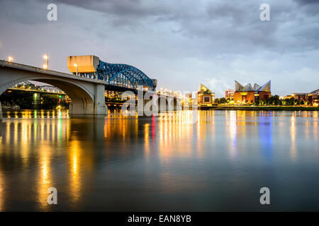 Chattanooga, Tennessee, USA city skyline at Dusk. Banque D'Images