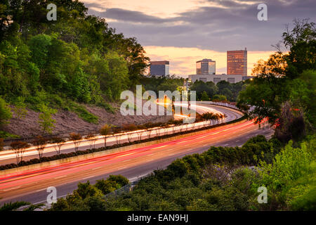 Greenville, Caroline du Sud sur l'Interstate 385 cityscape. Banque D'Images