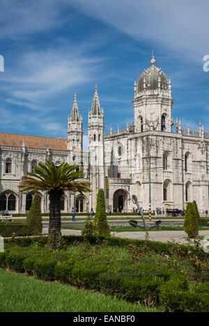 Jardin impérial et le monastère des Hiéronymites, Belém, Lisbonne, Portugal Banque D'Images