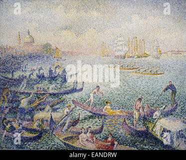 Henri-Edmond Cross Regatta à Venise Banque D'Images