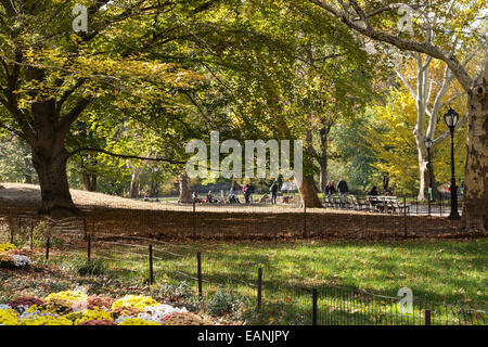 Central Park en automne, NYC Banque D'Images