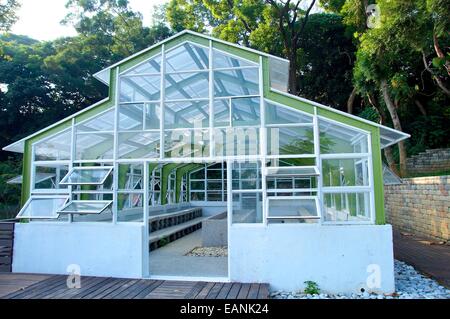 La vue rapprochée de gaz à effet de cadre à parkThe vue rapprochée des émissions de cadre au park Banque D'Images