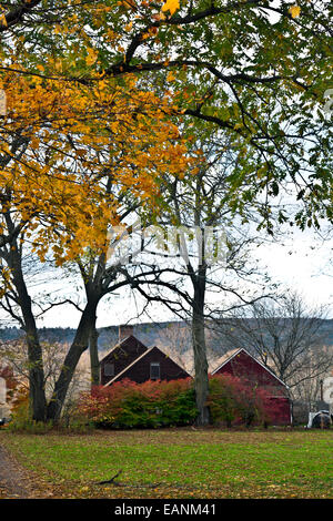 Deerfield, Massachusetts, Deerfield, historique Old Deerfield, ferme, campagne, automne, saison, feuillage Banque D'Images