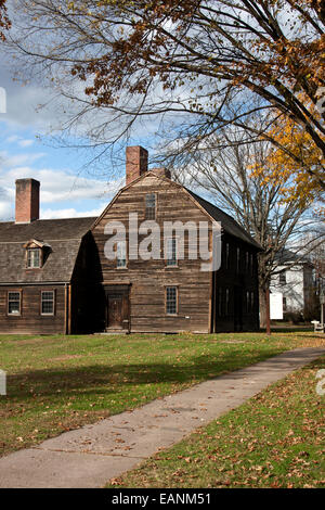 Deerfield, Massachusetts, Deerfield, historique Old Deerfield, ashley house, 1734 avec la mi 18e c. rénovations. Banque D'Images