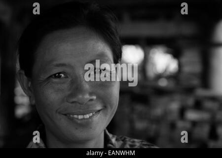 Une femme de Laos rural Banque D'Images