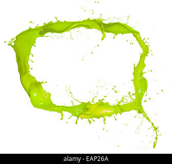 Coup de peinture de couleur isolées splash image sur fond blanc Banque D'Images