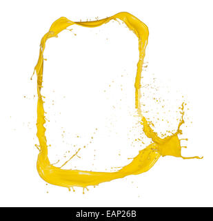 Coup de peinture de couleur isolées splash image sur fond blanc Banque D'Images