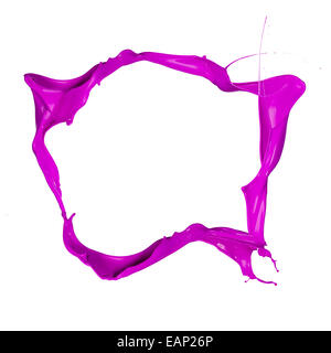 Coup de peinture de couleur isolées splash image sur fond blanc Banque D'Images