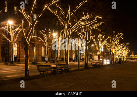 Unter den Linden à Berlin à Noël Banque D'Images