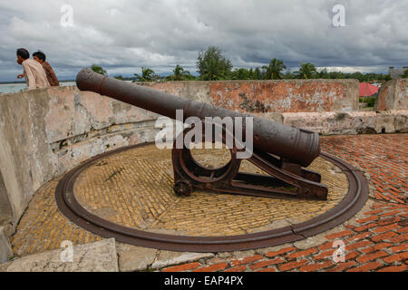 Fort Marlborough, un Anglais du 18e siècle situé dans la ville de Bengkulu, Sumatra. Banque D'Images