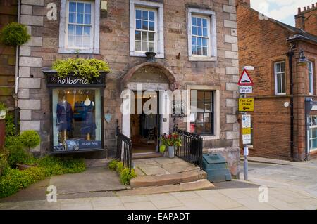 Ancienne boutique en ville de marché de Appleby-in-Westmorland, Cumbria, Angleterre, Royaume-Uni. Banque D'Images