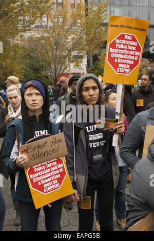 22 novembre manifestation annuelle contre la brutalité policière et le meurtre de civils non armés aux Etats-Unis. Banque D'Images