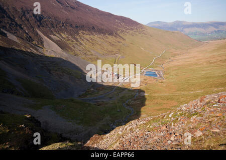 La vue le long de la vallée, en ordre décroissant de Coledale Coledale Hause, dans le Parc National de Lake District Banque D'Images