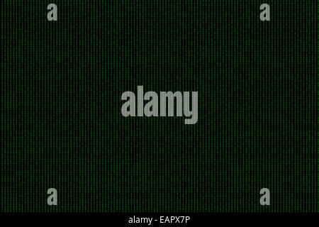 Code informatique binaire fond vert. Banque D'Images