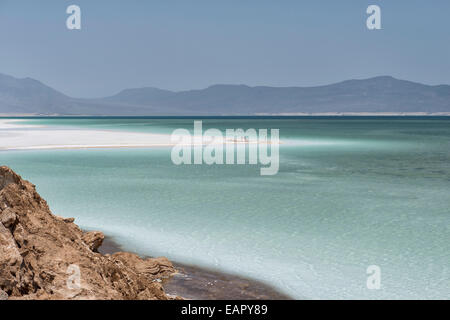 Le lac Assal, Djibouti Banque D'Images