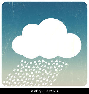 Grunge Concept Cloud. Vector Banque D'Images