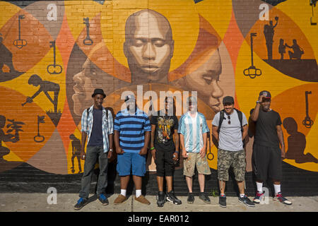 Groundswell fresque à Brooklyn New York City Banque D'Images