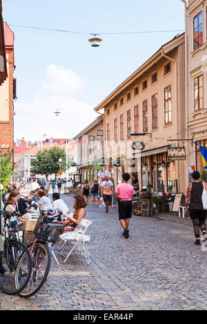 Scène de rue, Haga Nygata, Göteborg, Suède Banque D'Images