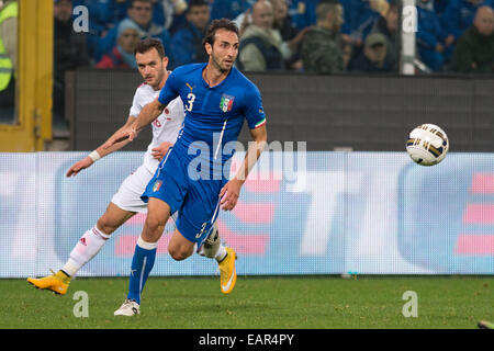 Genova, Italie. 18 Nov, 2014. Emiliano Moretti (ITA) Football/Football : match amical entre l'Italie 1-0 Albanie au Stadio Luigi Ferraris de Gênes, Italie . © Maurizio Borsari/AFLO/Alamy Live News Banque D'Images