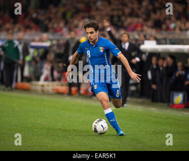 Genova, Italie. 18 Nov, 2014. Giacomo Bonaventura (ITA) Football/Football : match amical entre l'Italie 1-0 Albanie au Stadio Luigi Ferraris de Gênes, Italie . © Maurizio Borsari/AFLO/Alamy Live News Banque D'Images