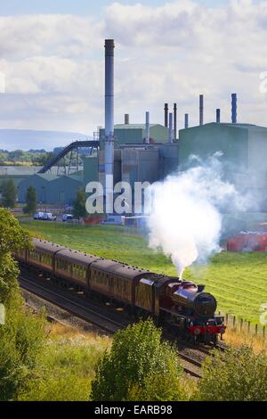 Classe 45699 Jubilé LMS Galatea passant British Gypsum, plâtre et placoplâtre. Bardello Eden Valley, Cumbria, Settl Banque D'Images