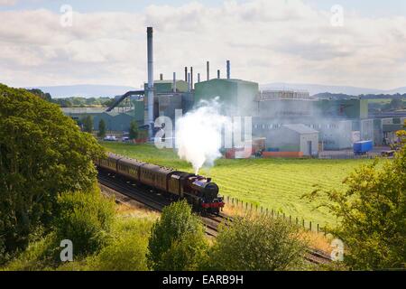 Classe 45699 Jubilé LMS Galatea passant British Gypsum, plâtre et placoplâtre. Bardello Eden Valley, Cumbria, Settl Banque D'Images