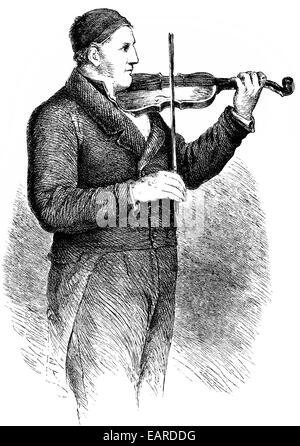Louis ou Ludwig Spohr, 1784 - 1859, un compositeur allemand, chef d'orchestre, violoniste et pédagogue, Portrait von Louis oder Ludwig Spohr, Banque D'Images