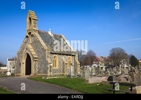 Chapelle anglicane, Highland Road Cemetery, Southsea. Banque D'Images