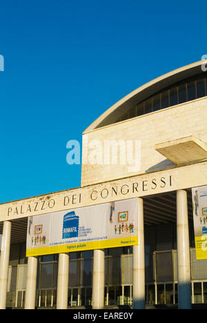 Palazzo dei Congressi (1954), gouvernement d'euros et du quartier financier, Rome, Italie Banque D'Images