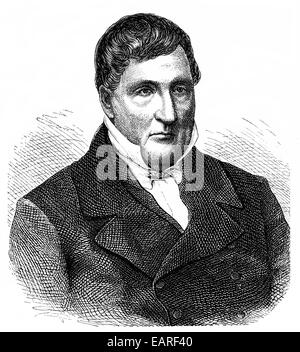 Louis ou Ludwig Spohr, 1784 - 1859, un compositeur allemand, chef d'orchestre, violoniste et pédagogue, Portrait von Louis oder Ludwig Spohr, Banque D'Images