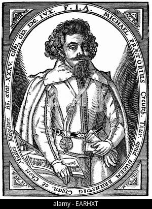 Michael Praetorius ou Schultheiss, 1571-1621, compositeur, organiste, maître de chapelle de la cour, d'érudit dans la période de transition f Banque D'Images