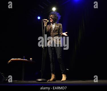 L'original "punk britannique poète' John Cooper Clarke effectue au vicaire Street... Avec : John Cooper Clarke Où : Test, l'Irlande Quand : 18 mai 2014 Banque D'Images