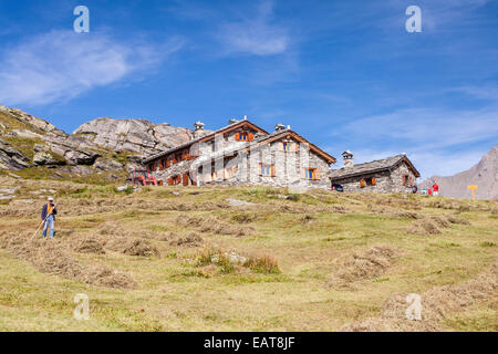 Refuge du Lac Blanc, Parc National de la Vanoise, Savoie, Rhône-Alpes, France Banque D'Images