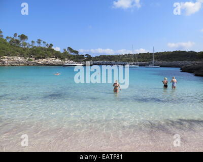 Espagne Majorque Cala Mondrago Banque D'Images