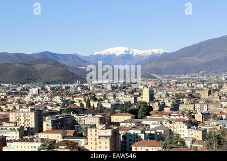 Aereal view de Brescia ville du château Banque D'Images