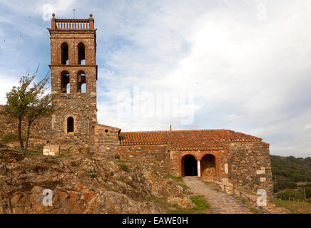 Tour et mosquée mauresque à Almonaster La Real, Sierra de Aracena, province de Huelva, Espagne Banque D'Images