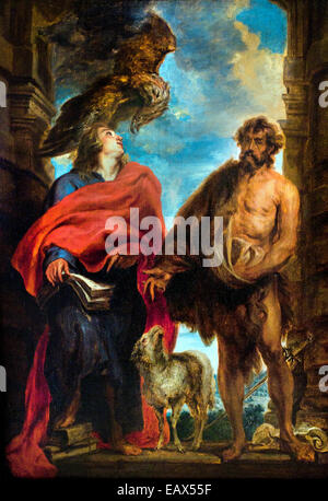 Saint Jean l'Evangéliste et saint Jean Baptiste 1620 Anthony Van Dyck 1599 -1641 Belgique belge flamande Banque D'Images